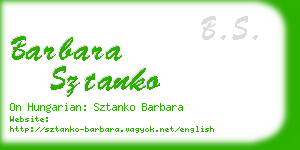 barbara sztanko business card